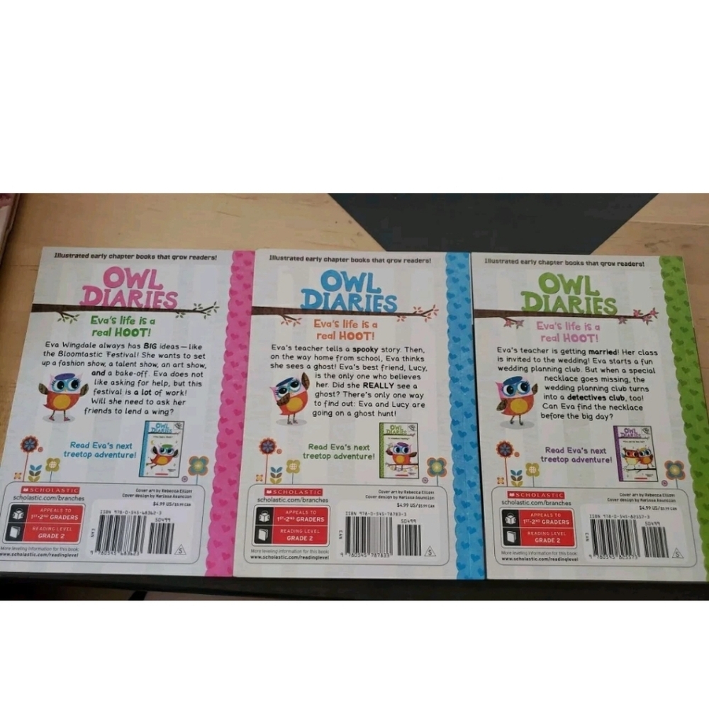 Scholastic Owl Diaries By Rebecca Elliot Books Lot Of 3 - Picture 5 of 6